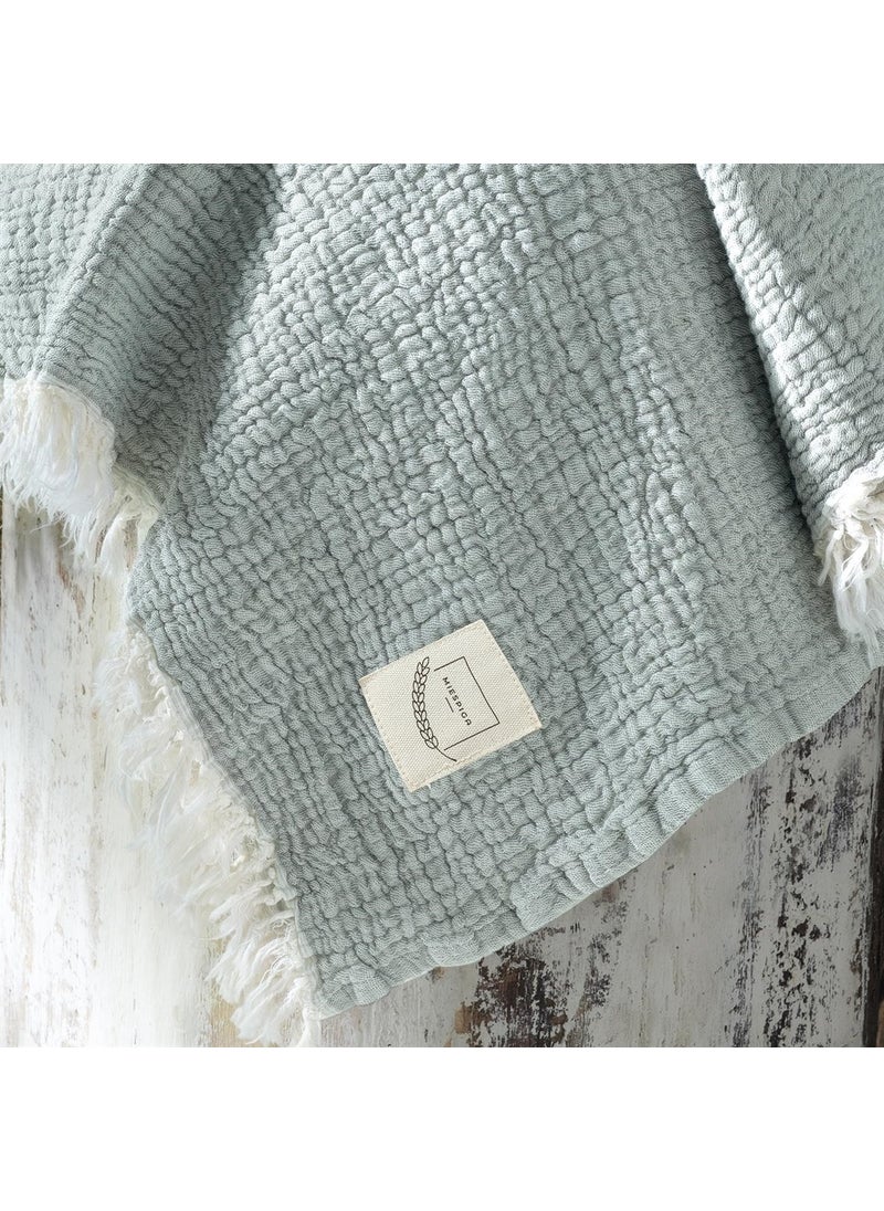 Miespiga Gold 4 Layer Muslin Multi-Purpose Shawl Cover  - Image 3