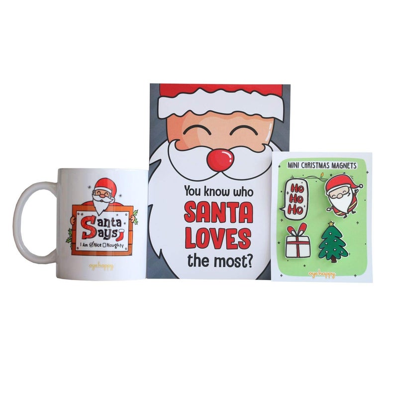 Oye Happy Christmas Gift Combo Secret Santa Gifts for GirlfriendFriendsDaughterWifeSonSister on Christmas - Image 1
