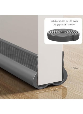 Door Draft Stopper, Cuttable Door Sweep for Bottom of Door, Under Door Draft Blocker Insulator, Weather Stripping Door Seal, Door Gap Filler Soundproof, Dust Blocker, Noise Stopper - view 5