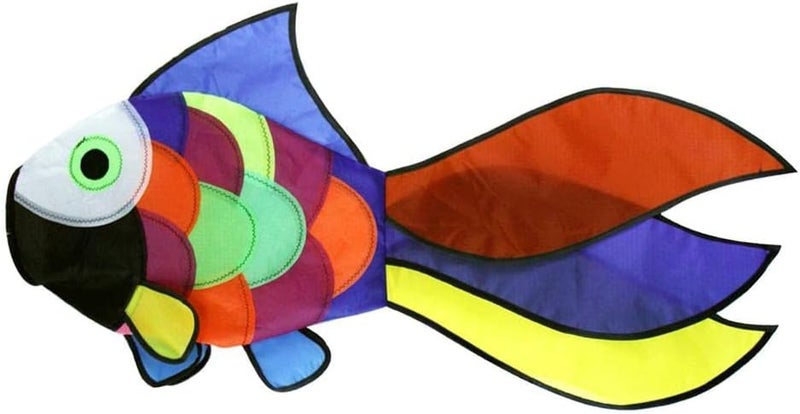 klarakoNylon Fish Kite Tail Windsock Rainbow Windmill Funny Activities Toys Garden Park Decor - Image 3