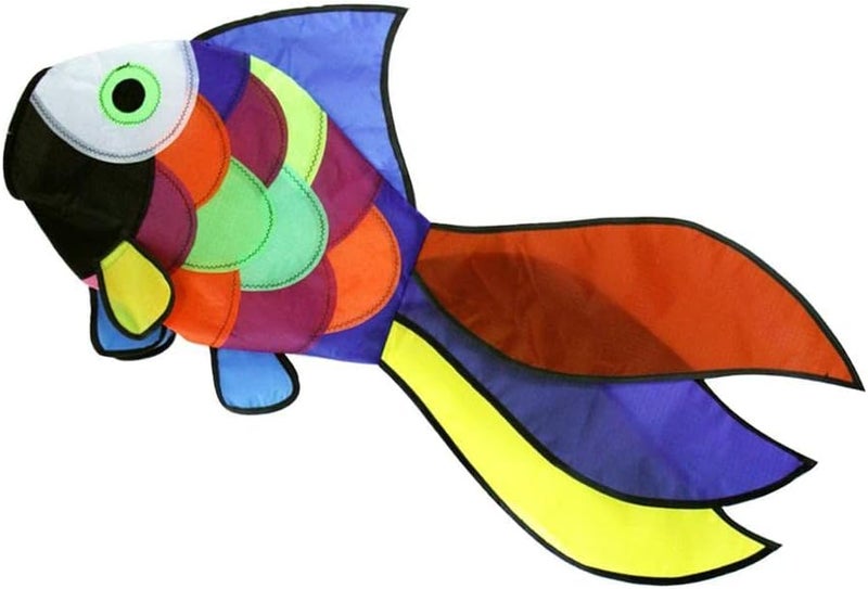 klarakoNylon Fish Kite Tail Windsock Rainbow Windmill Funny Activities Toys Garden Park Decor - Image 1