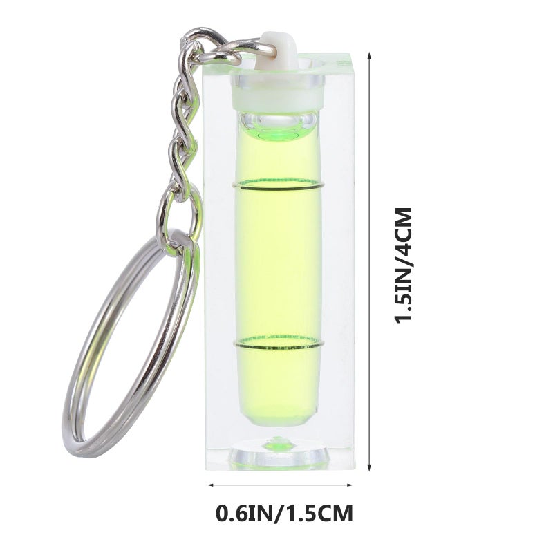 3Pcs Mini Acrylic Bubble Level Keychain Horizontal Ruler Portable Measuring Tool For Precise Leveling - Image 3