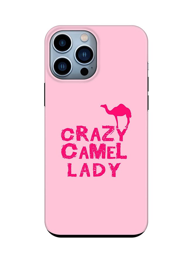 Stylizedd Tough Pro Case for iPhone 15 Pro Max Dual Layer Hybrid PC TPU Customized Mobile Cover Matte Finish Phone Case - Crazy Camel Lady - Image 1