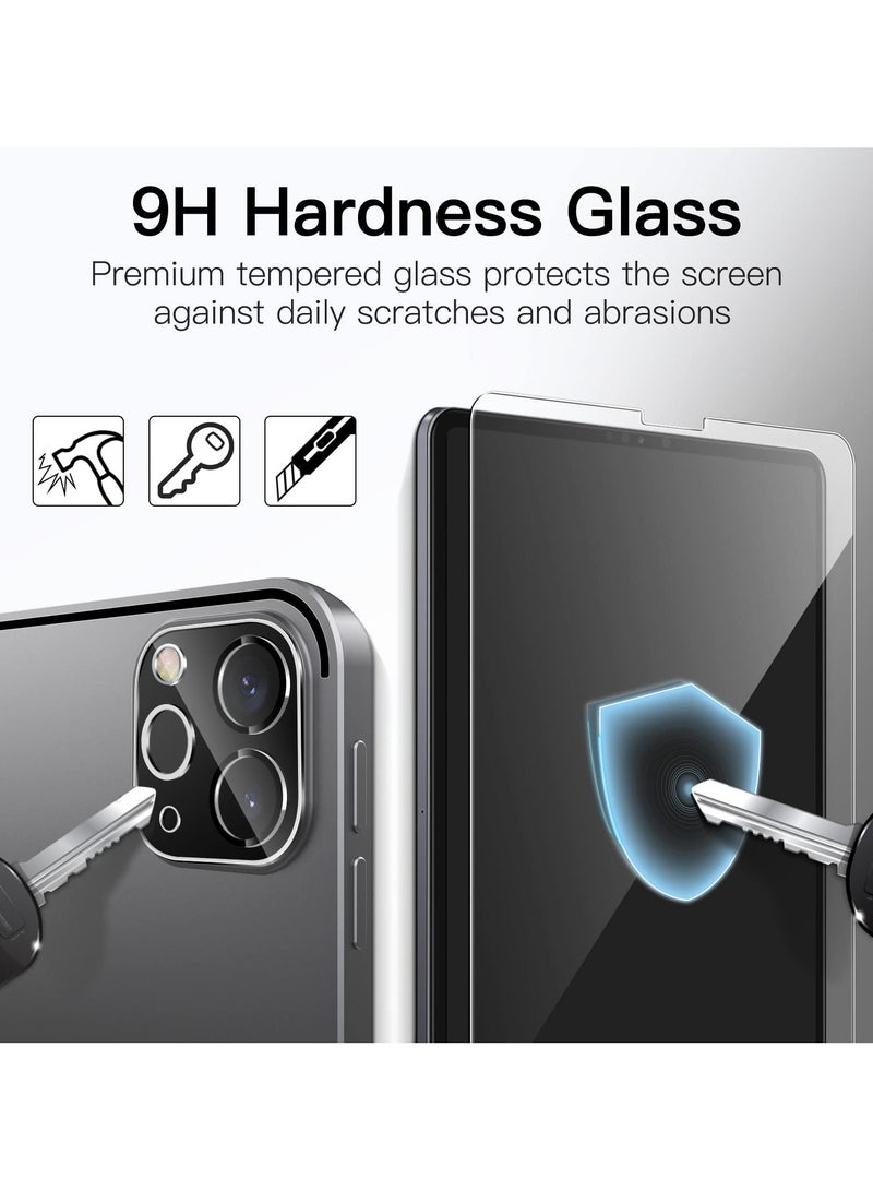 جي تيك واقي شاشة لجهاز iPad Pro مقاس 11 بوصة (إصدار 2022/2021/2020) مع واقي عدسة الكاميرا، طبقة من الزجاج المقوى عالي الدقة مضاد للخدش، يدعم قلم الرصاص ومعرف الوجه، عبوتان لكل منهما - Image 4