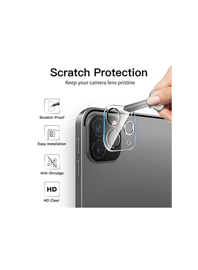 جي تيك واقي شاشة لجهاز iPad Pro مقاس 11 بوصة (إصدار 2022/2021/2020) مع واقي عدسة الكاميرا، طبقة من الزجاج المقوى عالي الدقة مضاد للخدش، يدعم قلم الرصاص ومعرف الوجه، عبوتان لكل منهما - Image 5