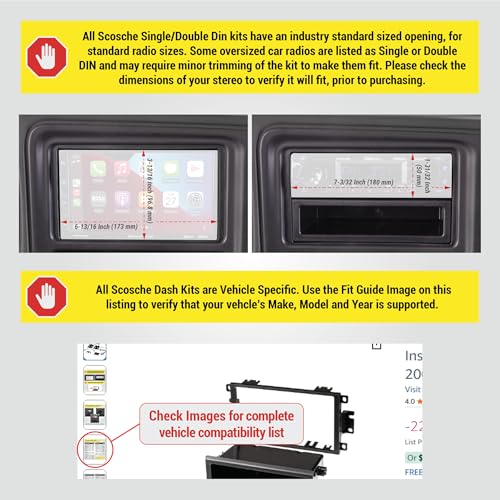 SCOSCHE GMT0312DDCS Double DIN Premium Installation Solution And Interface Compatible With Select 2003-12 General Motors Vehicles - Image 2