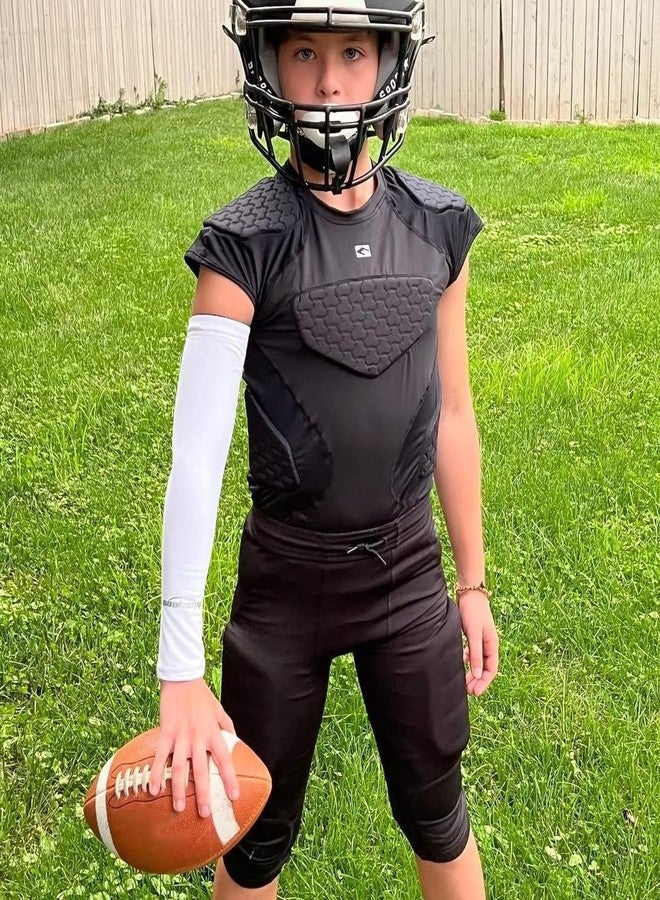 COOLOMG Youth Football Padded Shirt Chest Rib Protector - Image 5