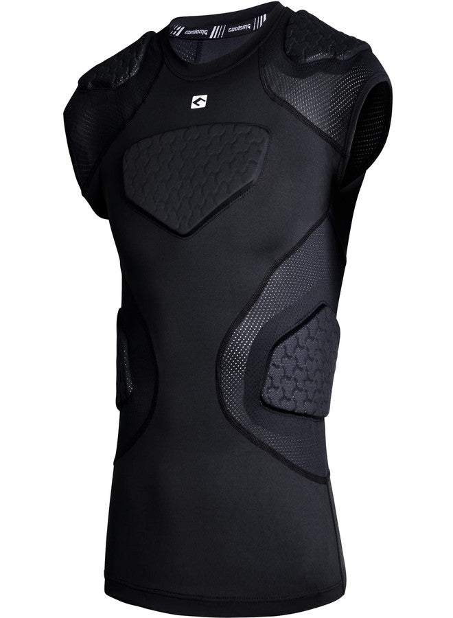 COOLOMG Youth Football Padded Shirt Chest Rib Protector - Image 1