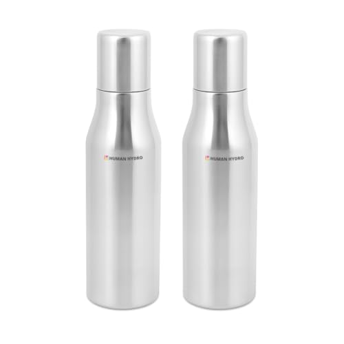 Human Hydro Stainless Steel Oil Dispenser Bottle Set of 2 – 750ml Each | Leak-Proof, Drip-Free Pouring, Rust-Free, Sleek Kitchen Storage - Image 1
