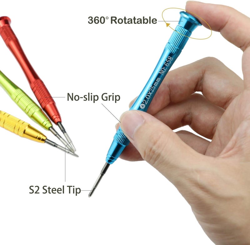 AKTOO Y00 Triwing Screwdriver for Nintendo Switch Triwing Tripoint Screwdriver Set, Y00 and PH00 Phillips Screwdriver Set, Repair Tool Kit for Joy-con Controller Nintendo Wii DS Lite DSi 3DS GBA SP NDS - Image 3