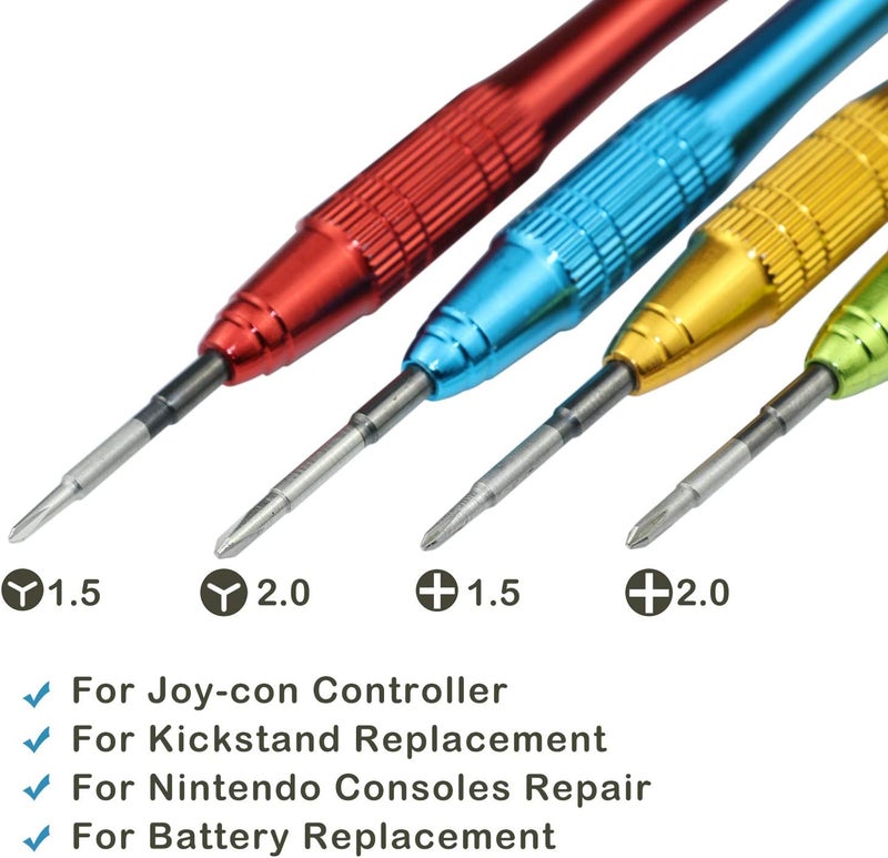 AKTOO Y00 Triwing Screwdriver for Nintendo Switch Triwing Tripoint Screwdriver Set, Y00 and PH00 Phillips Screwdriver Set, Repair Tool Kit for Joy-con Controller Nintendo Wii DS Lite DSi 3DS GBA SP NDS - Image 2