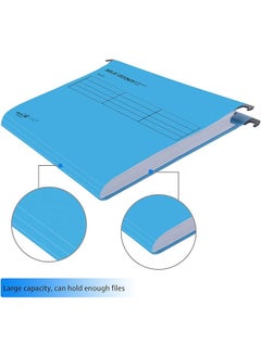 erorex A4 Suspension Files Polypropylene Filing Cabinet Suspension Files With Tabs And Card Inserts For School Home Work Office Organization 12Pcs Blue  - Image 3