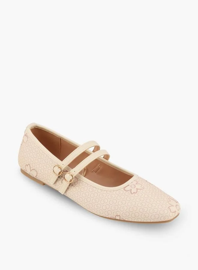 سيليست Women Floral Print Double Strap Mary Jane Shoes