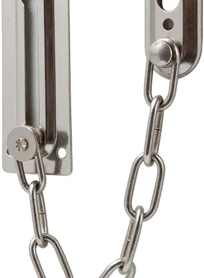ب مادة الحديد قفل سلسلة باب الفولاذ المقاوم للصدأ حماية ضد السرقة حارس الأمان مزلاج الخزانة المنزل الفندق أداة DIY - Image 1