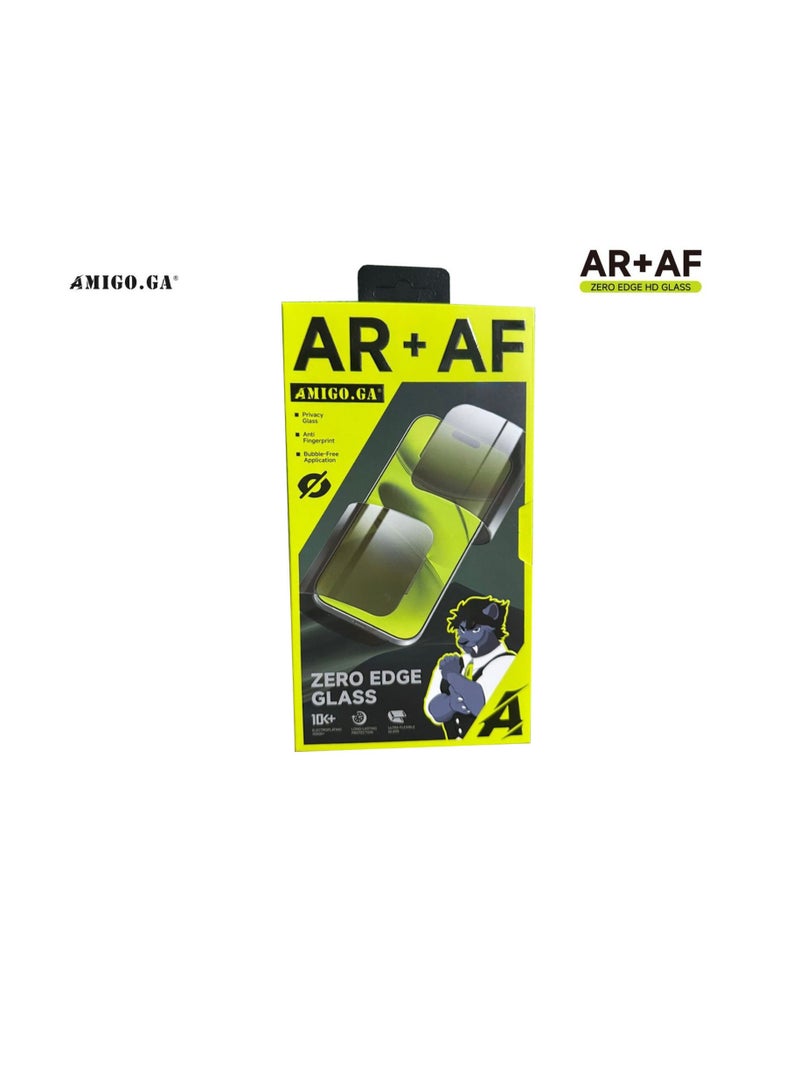 Amigo.Ga Privacy Screen Protector for iPhone 15 Pro 6.1 Inch, 9H Hardness Tempered Glass Film [Anti-Scratch] [No Bubbles] Anti-Spy Full Coverage Screen Protector for iPhone 15 Pro - Image 2