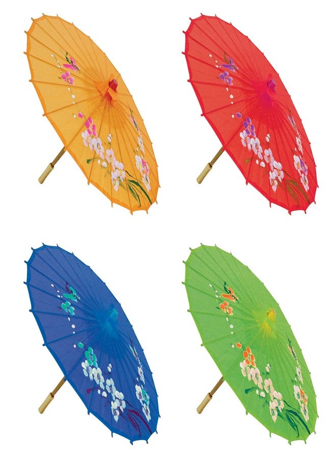THY COLLECTIBLES Assortment or six (6) 21" Small Asian Silk Umbrella/Parasol - Image 2