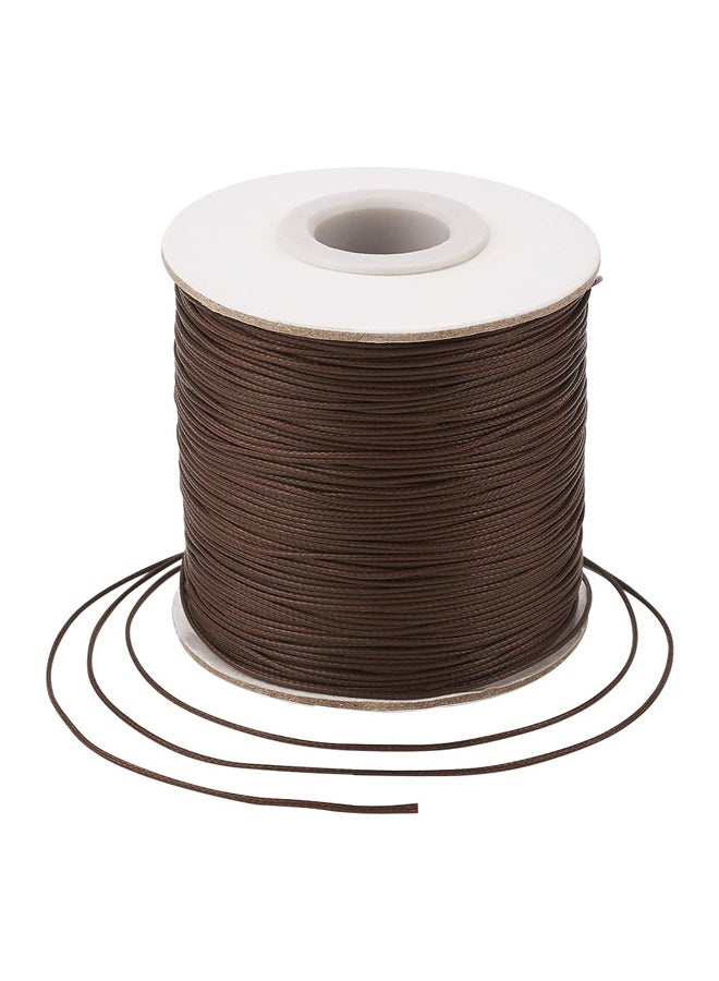 Daddy Brown Waxed Polyester Thread Spool for Jewelry Making and Macrame Beading (170m x 0.5mm) - Image 1