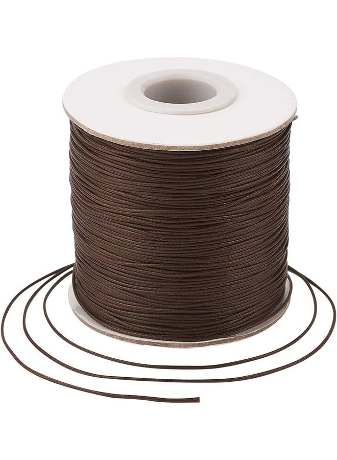 Daddy Brown Waxed Polyester Thread Spool for Jewelry Making and Macrame Beading (170m x 0.5mm) - Image 2