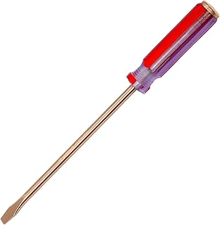 WEDO WEDO Screwdriver,Non-Sparking Slotted Screwdriver,Strike Cap Flat Head Screwdriver,Beryllium Copper,Length  - Image 1