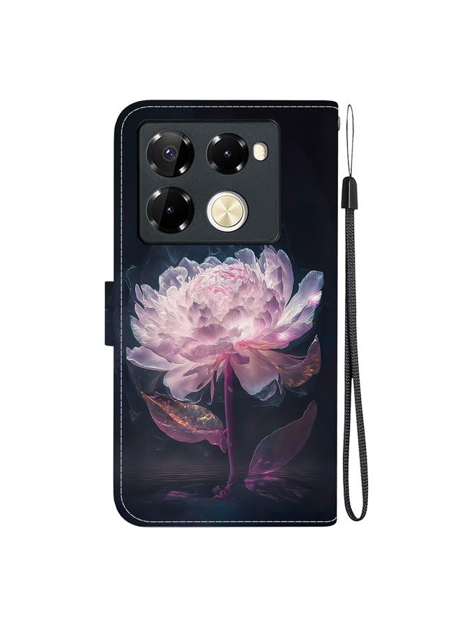 زبون جراب لهاتف Infinix Note 40 Pro 5G / 40 Pro 4G جراب هاتف جلدي برسومات ملونة وملمس كريستالي - Image 4