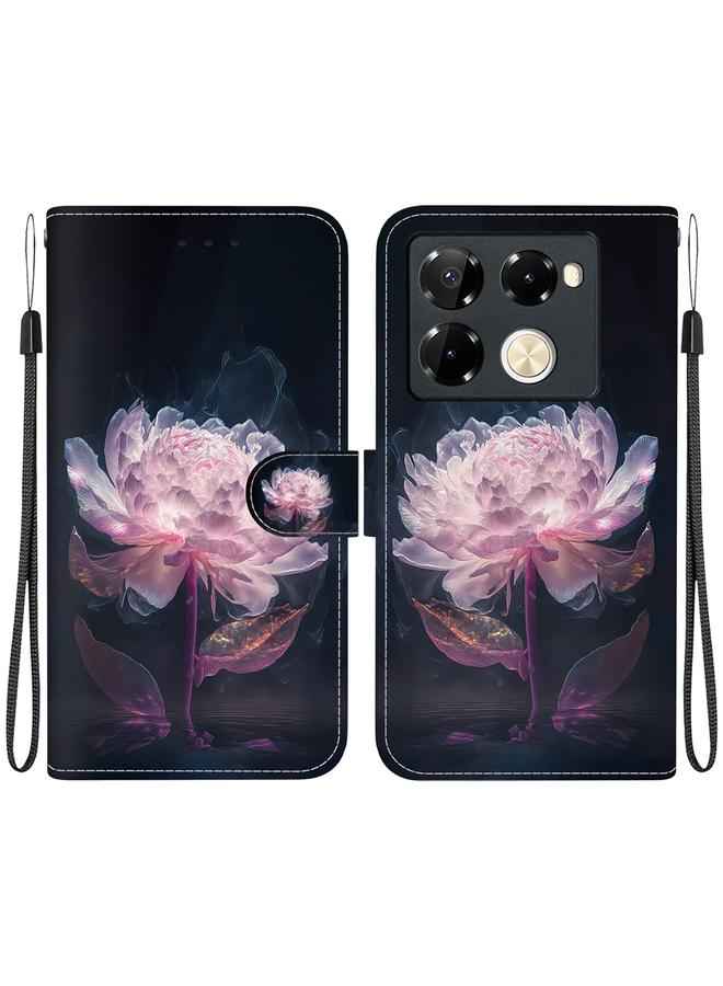 زبون جراب لهاتف Infinix Note 40 Pro 5G / 40 Pro 4G جراب هاتف جلدي برسومات ملونة وملمس كريستالي - Image 1