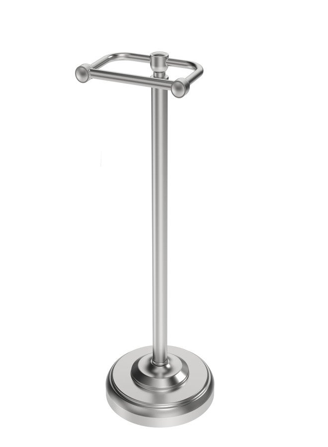WZRUA Toilet Paper Holder Stand, Brushed Nickel Toilet Paper Holder Free Standing,Post Pivoting Design & Stable Weighted Base SUS304 Stainless Steel for Bathroom - Image 1