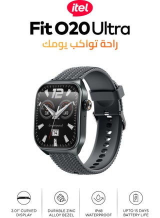 300 mAh O20 Ultra Smart watch 2.01″ Display, 15-Day Battery, Bluetooth Calling, Heart Rate & SpO₂ Monitoring, 109 Sports Modes, IP68 Water-Resistant, Android & iOS OBSIDIAN BLACK OBSIDIAN BLACK - view 2