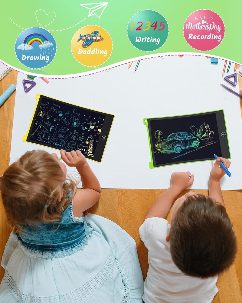 TECJOE 2 Pack LCD Writing Tablet, 8.5 Inch Colorful Doodle Board Drawing Tablet for Kids, Kids Travel Games Activity Learning Toys Birthday Gifts for 3 4 5 6 Year Old Boys and Girls Toddlers - Image 4