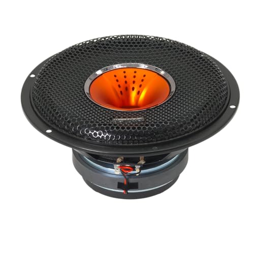 Warzone سماعة وورزون WZ80Si بقطر 8 إنش متوسطة المدى + سائق، 750 واط كحد أقصى، 4 أوم، مغناطيس 30 أونصة، سلة فولاذية سوداء مع قبة تويتير من الألمنيوم لصوت السيارة (مفرد) - Image 4