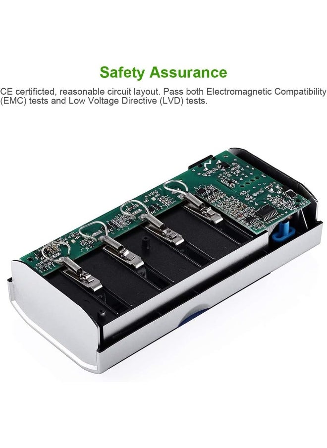 EBL EBL Smart Battery Charger for C D AA AAA 9V Ni-MH Ni-CD Rechargeable Batteries with Discharge Function & LCD Display  - Image 5
