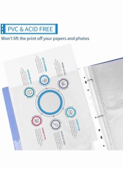 SYOSI A4 Clear Page Protectors, 100 Pages Sheet Protector for 11 Ring Binders Plastic Sleeves Paper File Letter Sheet Clear Sheet Protector Transparent Document Pocket Folder Wallets Sleeves (Thicker 7C)  - Image 5