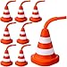 Sawysine 8 Pack Construction Cone Cups with Straws Bulk Traffic Cones Party Favor 10 oz Plastic Reusable Kids Race Cups Set for Construction Traffic Theme Racing Car Birthday Party Supplies - Image 4