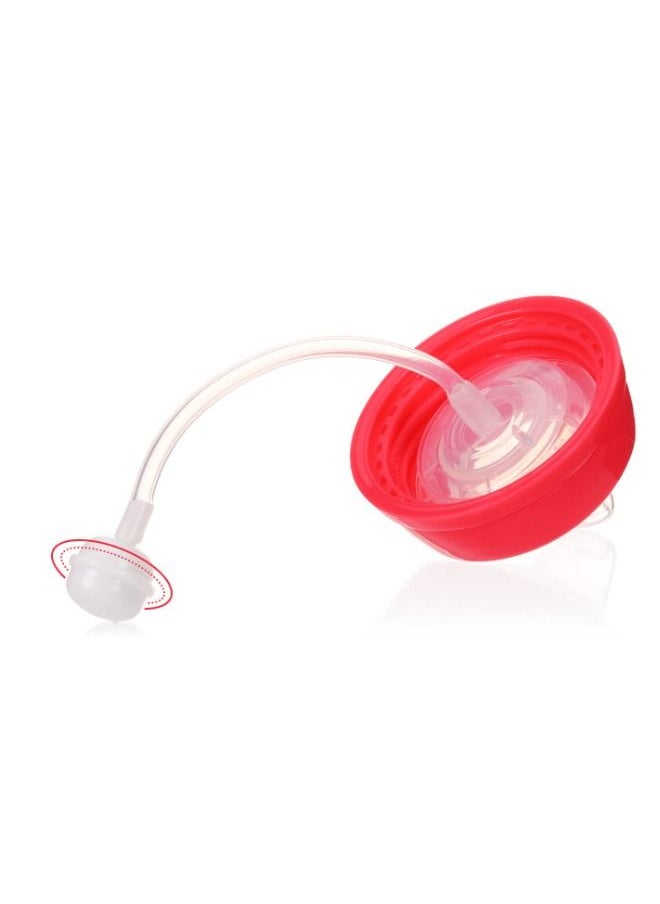 Generic - Learner Cup with Handle 180ml for Infant, Straw Cup with Dust Cover, Anti Flatulence anti Choking Water Sippy Cup Red - Image 1