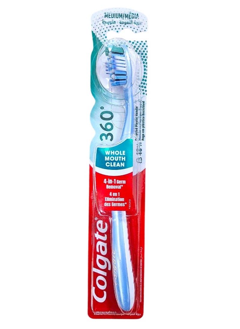 Colgate - Colgate 360 whole mouth clean Medium Toothbrush Multicolor - Image 1