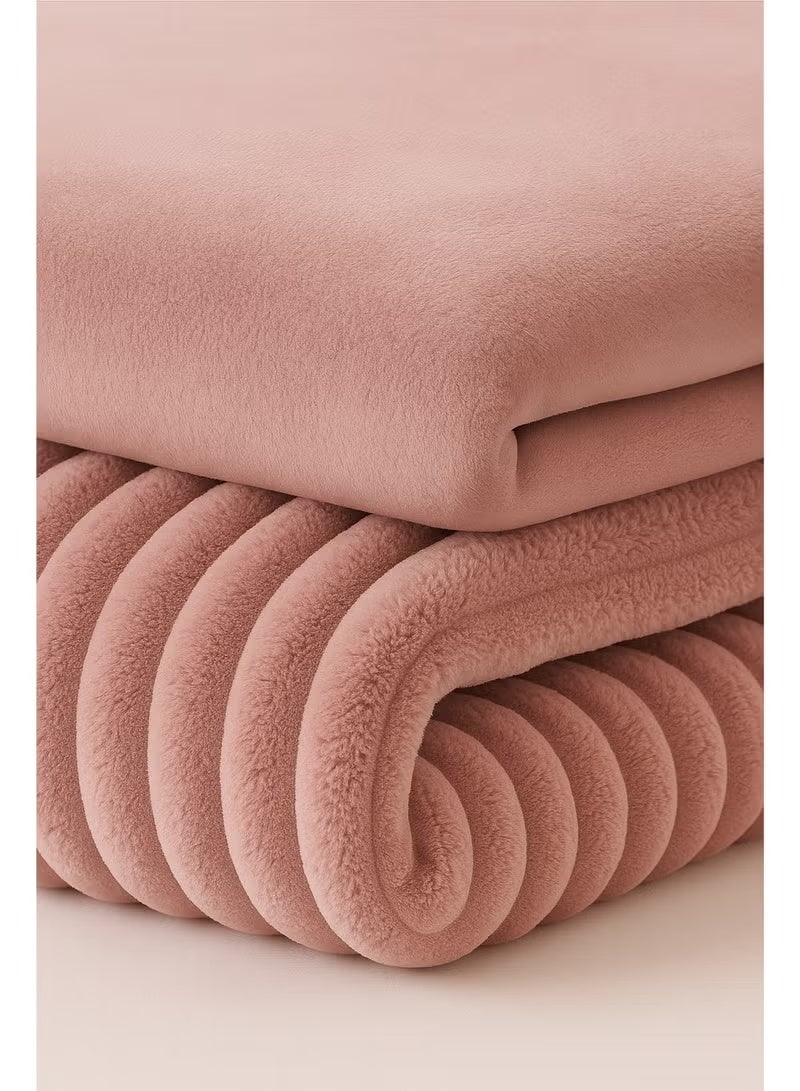 مينج لي مفرش شتوي فرو فاخر نفرين – طقم سرير 8 قطع بتصميم هندسي ناعم مقاس كبير 230×250 سم - Image 3