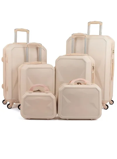 LIMRA Travel bags 6-Piece Trolley Bags Luggage Set Beige