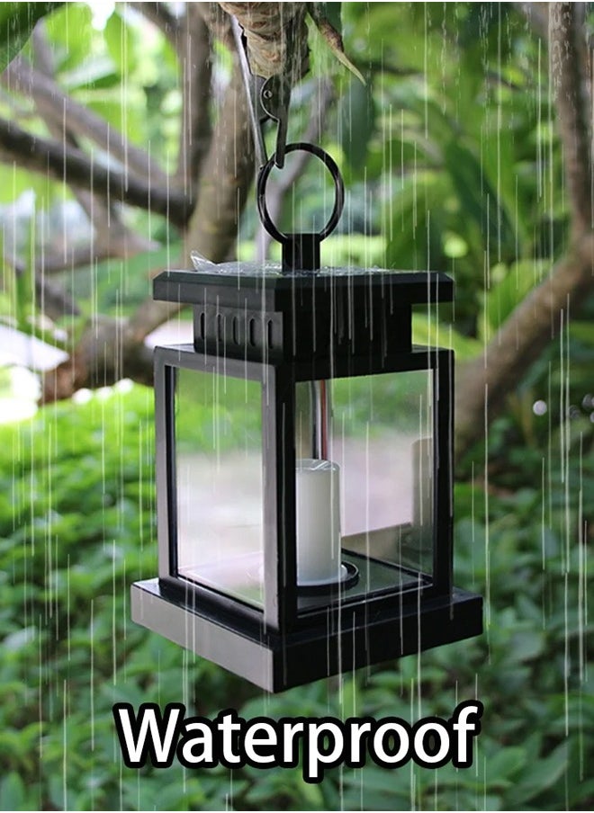 Occuwzz Outdoor chandelier solar waterproof hanging LED candle light lawn camping decoration suitable for courtyard garden lawn sun umbrella  - Image 2