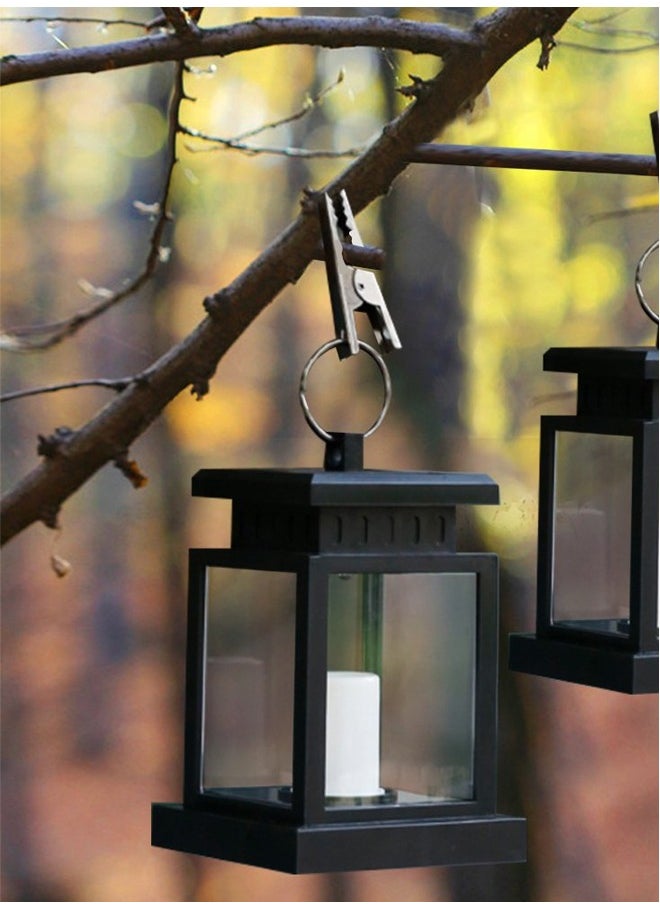 Occuwzz Outdoor chandelier solar waterproof hanging LED candle light lawn camping decoration suitable for courtyard garden lawn sun umbrella  - Image 1