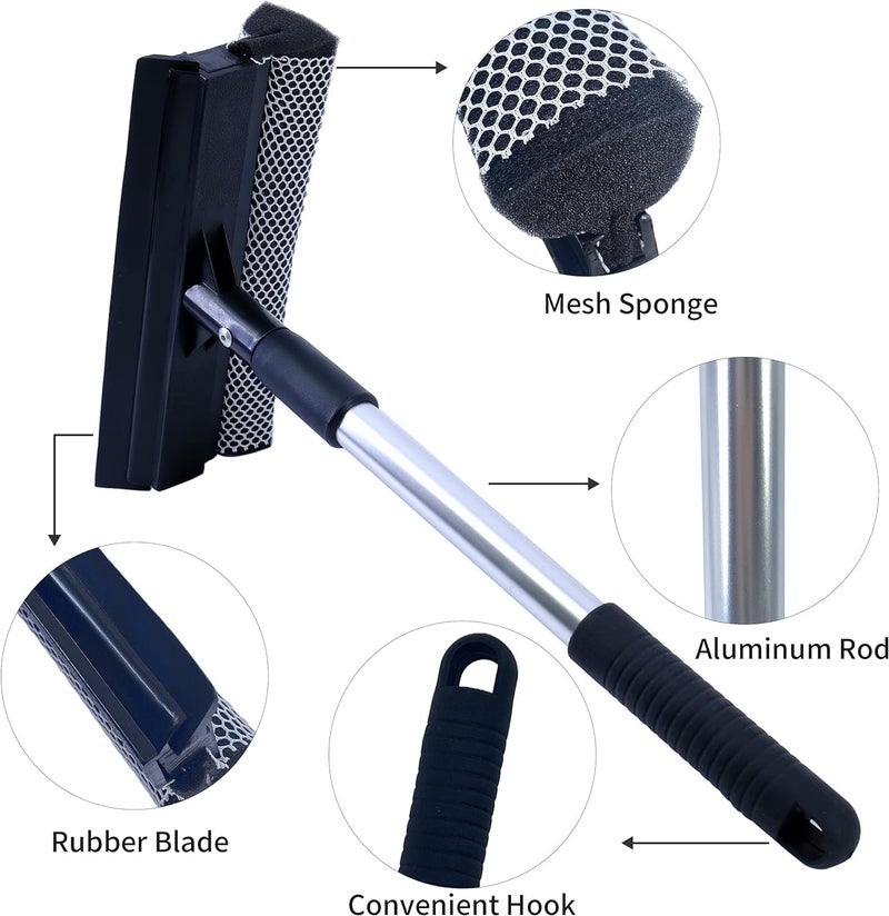 Erweicet 2Pcs Glass Wiper Glass Cleaning Brush Professional Double Glazed Window Squeegee Scraper for Car Windshields and Window Cleaning Tool - Image 3