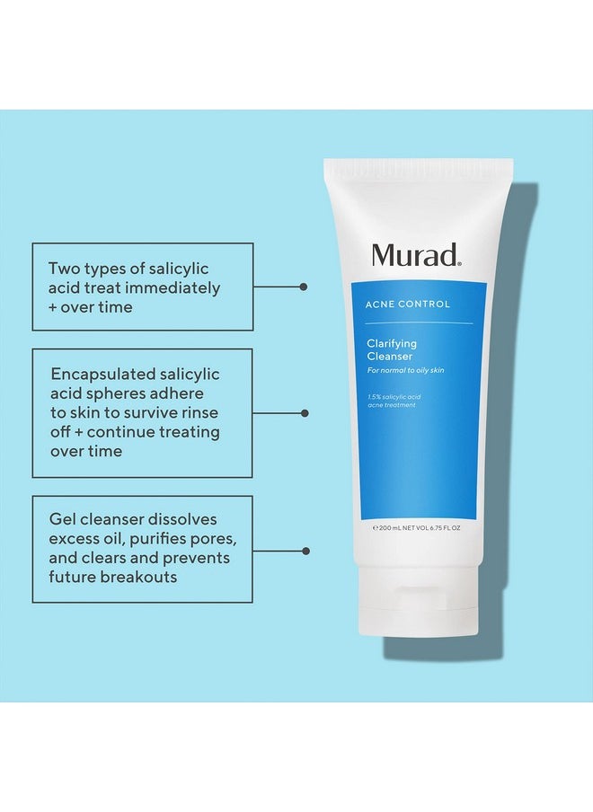 Murad Murad Clarifying Cleanser - Acne Control Salicylic Acid & Green Tea Extract Face Wash - Exfoliating Acne Skin Care Treatment Backed by Science, Travel 2 Oz  - Image 2