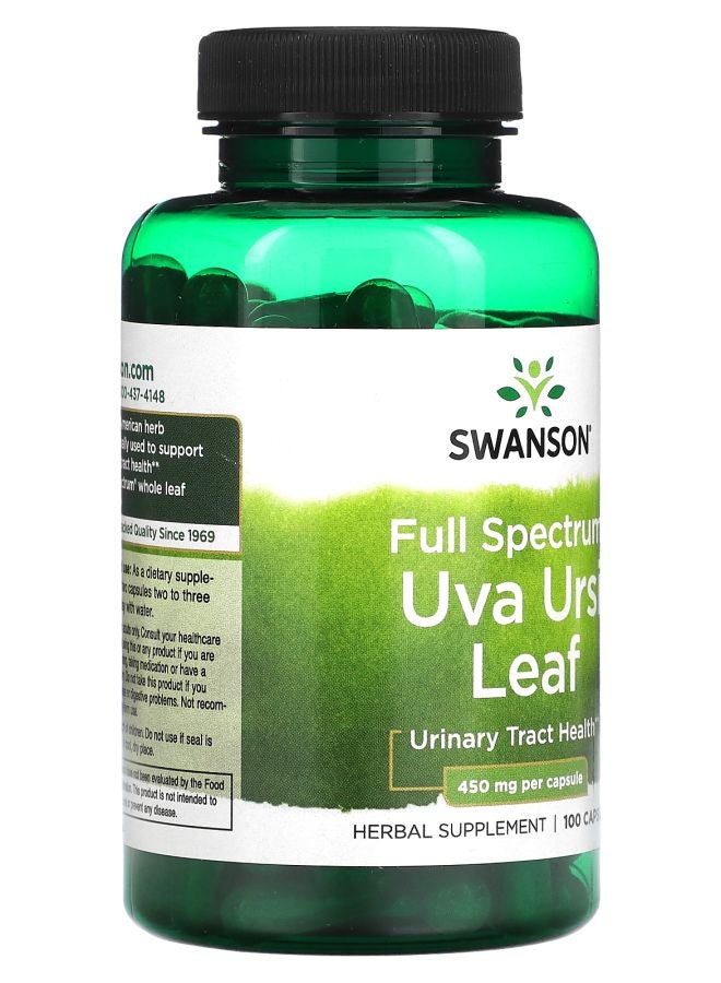 SWANSON Full Spectrum Uva Ursi Leaf 450 mg 100 Capsules - Image 2