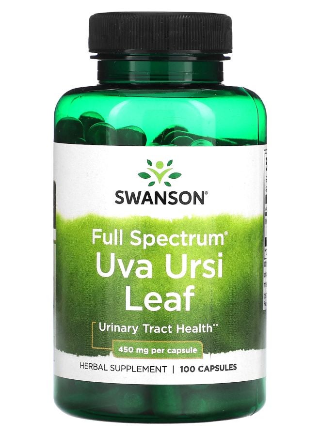 SWANSON Full Spectrum Uva Ursi Leaf 450 mg 100 Capsules - Image 1