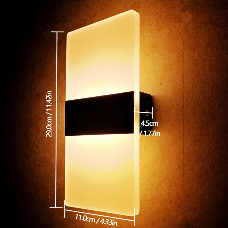 مصابيح جدارية حديثة LED 6 واط - مصابيح جدارية داخلية للارتفاع والانخفاض، مصابيح جدارية للمناطق العامة، للغرفة النوم والغرفة المعيشة والممر والزينة بجانب السرير - Image 3