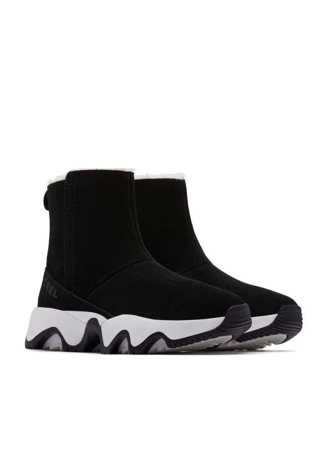 SOREL Women's Kinetic Impact Waterproof Short Boot - Black, Sea Salt - 8.5 - Image 1