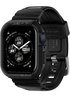 Spigen Rugged Armor Pro for Apple Watch Series 9 / 8 /7 (45mm) and Series 6/SE2/SE/5/4 (44mm) Band with Case Cover - Black  - Image 1