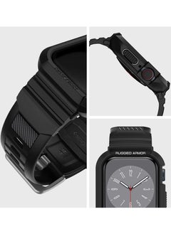 Spigen Rugged Armor Pro for Apple Watch Series 9 / 8 /7 (45mm) and Series 6/SE2/SE/5/4 (44mm) Band with Case Cover - Black  - Image 4