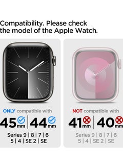 Spigen Rugged Armor Pro for Apple Watch Series 9 / 8 /7 (45mm) and Series 6/SE2/SE/5/4 (44mm) Band with Case Cover - Black  - Image 2