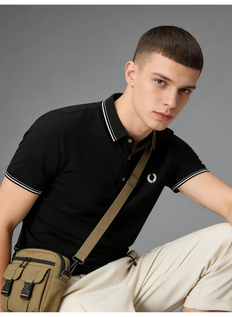 Fred Perry double-pointed Polo shirt | Men's Polo shirt, three-dimensional printed striped collar and cuffs, classic modern style, creating eternal leisure fashion. - Image 5