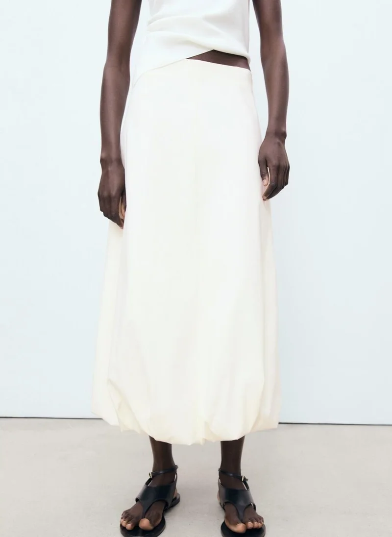 MANGO Long balloon skirt