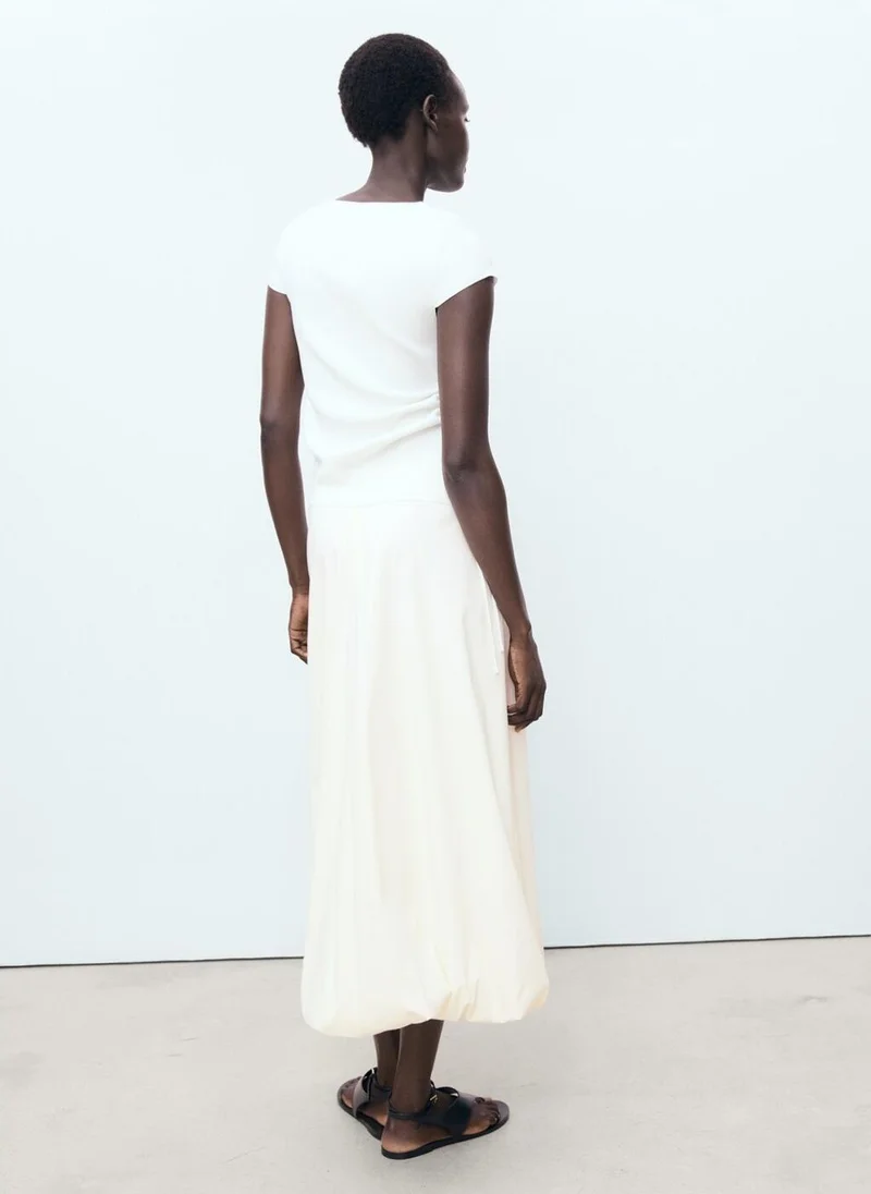 MANGO Long balloon skirt